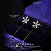 Arzonai Korean version of the ear-hook light luxury crystal flower ear-hook temperament niche high-end small flower ear clip without pierced earrings earrings